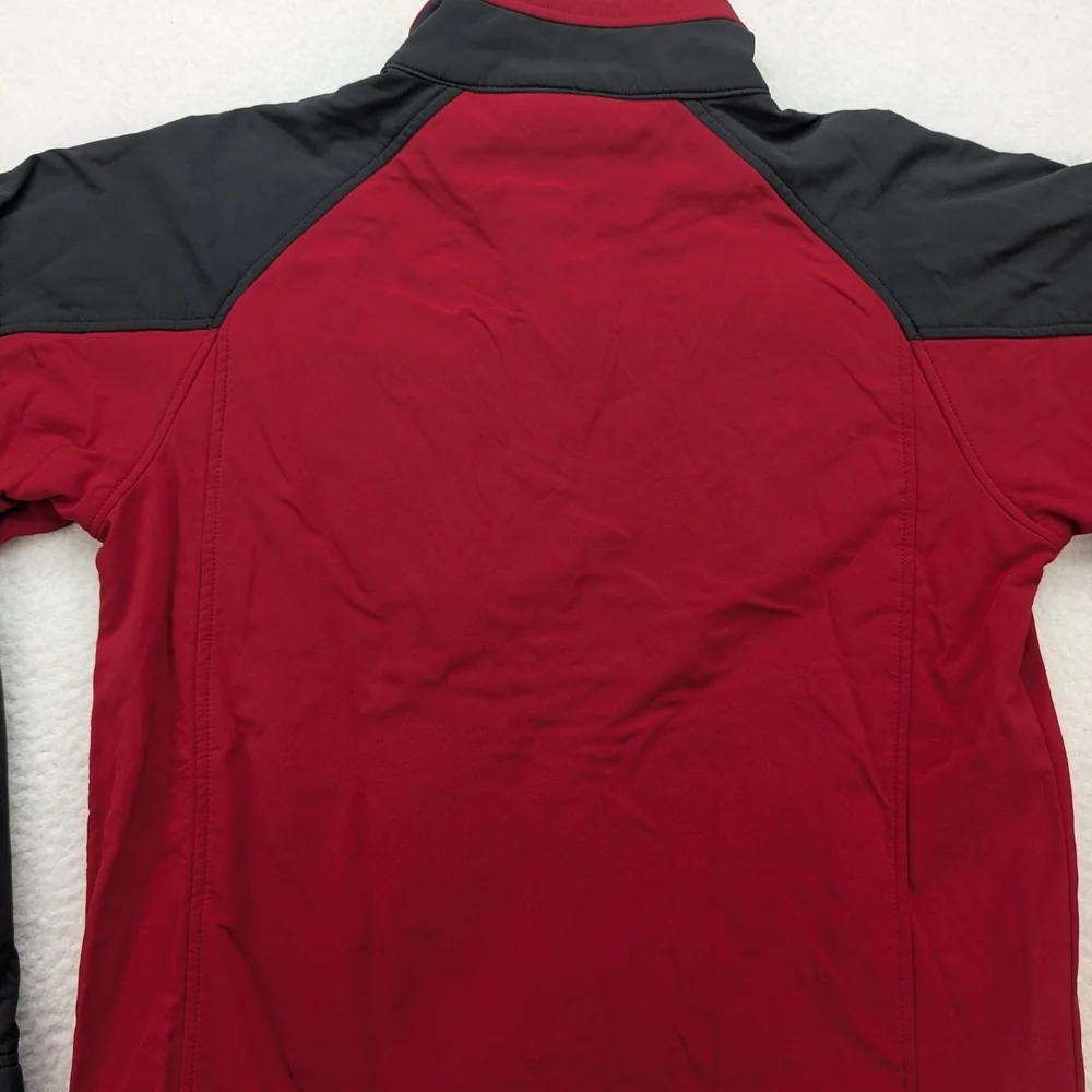 NordicTrack Jacket Mens Small Full Zip Outdoor Performance Red Gray Polyester